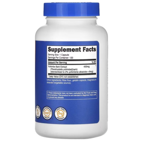 Nutricost, экстракт коры йохимбе, 9 мг, 120 капсул купить в интернет ...